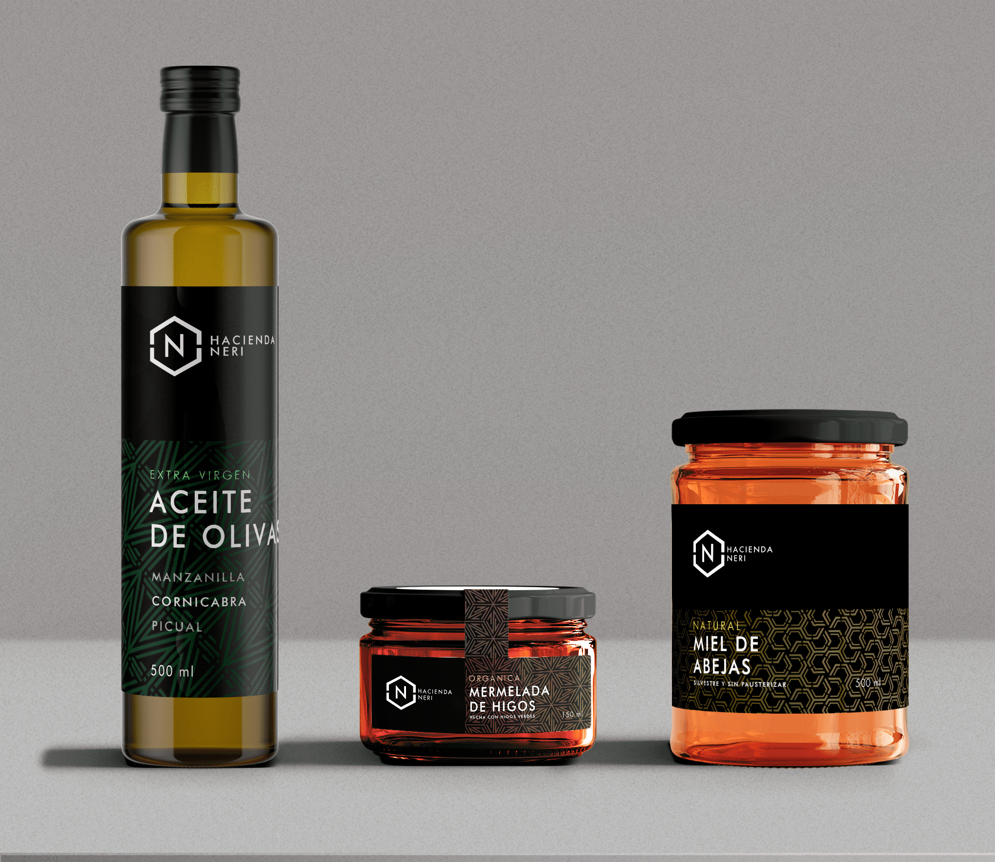 Aceite de oliva, mermelada de higos y miel artesanal de Hacienda Neri